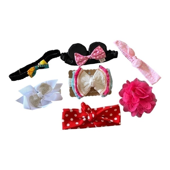 BABY GIRLS-ASSORTED ELASTIC HEADBANDS - Picture 1 of 7